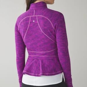 LULULEMON‎ Diamond Jacquard Space Dye Purple Pink Hustle In Your Bustle Jacket 4